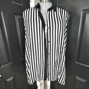 Fcny Sheer Sleeveless Blouse/Tank Bettle Juice Stripes